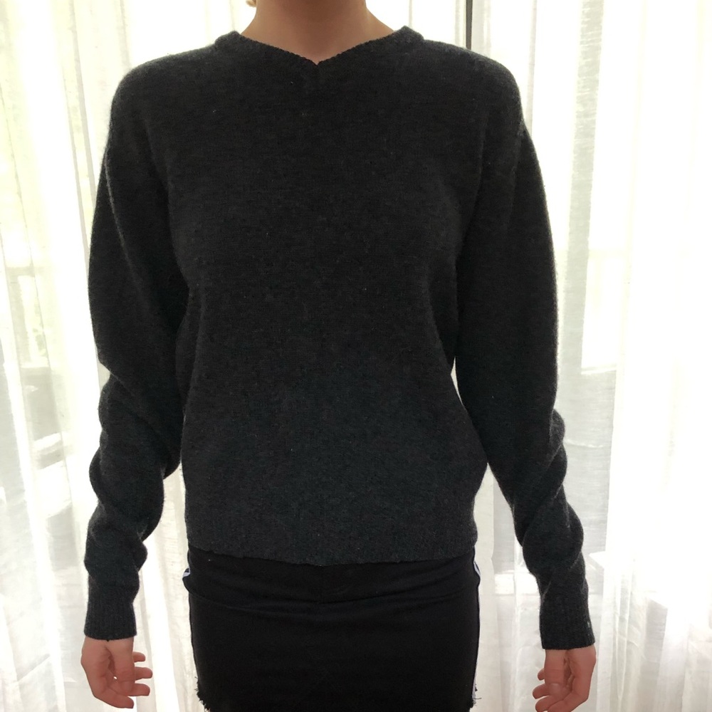 Dark gray wool sweater